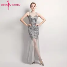 Beauty Emily Sequins Beading Evening Dresses Mermaid Long Formal Prom Party Dresses 2018 New Style Beauty Emily Sequins Beading Evening Dresses Mermaid Long Formal Prom Party Dresses 2018 New Style