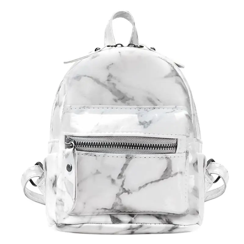 

Fashion Creative Punk Style Women Marble Backpacks Girls PU Leather Zipper Casual Shoulder School Bags women backpack black
