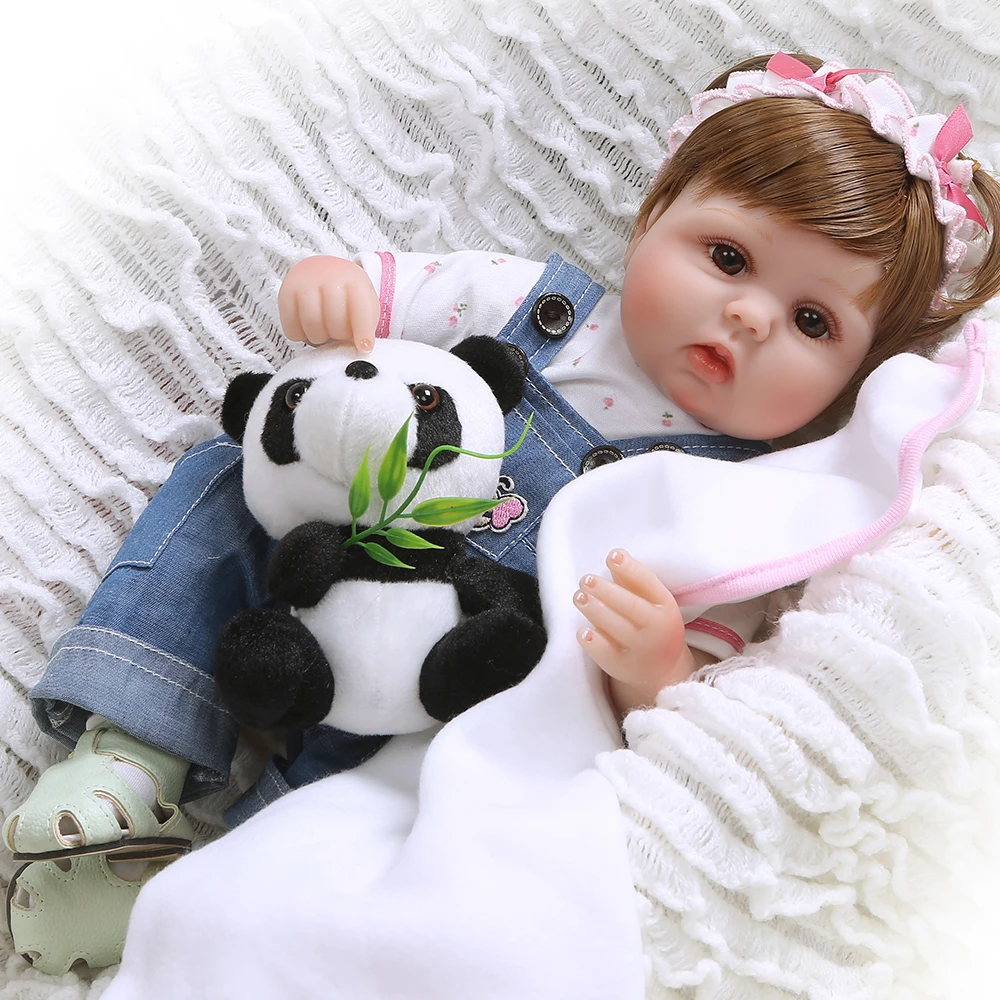 Кукла Bebe Reborn 45 см ткань ручной работы + силикон игрушка Реалистичная мягкая кукла