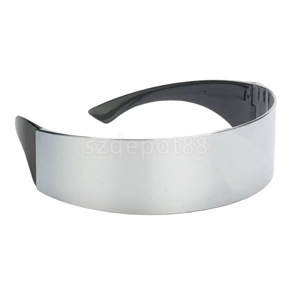 Funny Party Glasses Metallic Silver Futuristic Soldier Space Alien Robot Costume Cosplay Accessories Photobooth Christmas Party