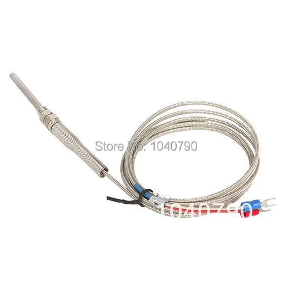 

1m High Temperature -100~1250 C Thermocouple Metal Shield Cable Sensor K type Probe Sensors metal cable