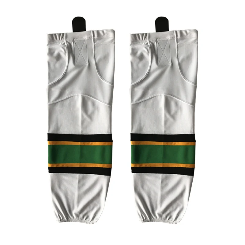 

COLDINDOOR 100% Polyester white Ice Hockey Socks Cheap Shin Guards W033