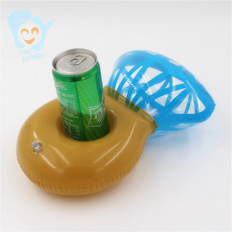 12 Pack Inflatable Diamond Drink Floating Holder Beer Can Beverage