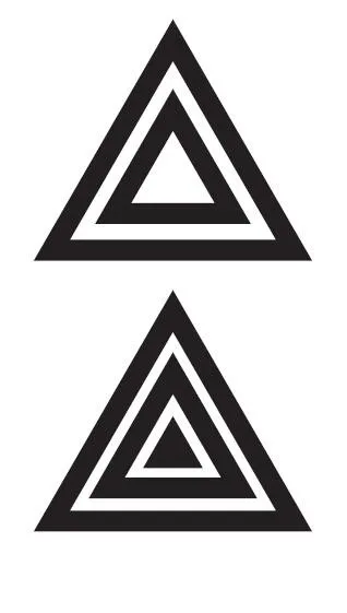 SanerLian черный Треугольники Временные татуировки Стикеры Водонепроницаемый взрослых Для мужчин Для женщин плеча рука поддельные татуировки