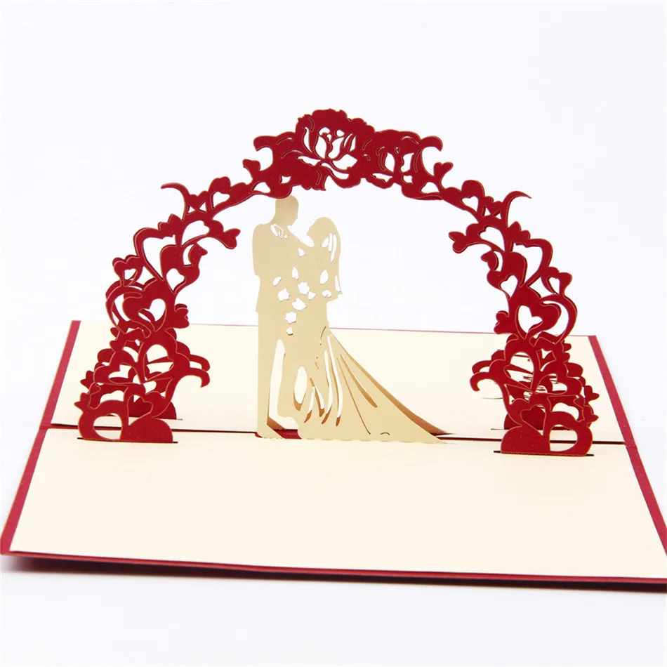  3D Wedding Invitations Cards Valentines Day Gift with Envelopes Personnalisable Laser Cut Birthday  - 32277384459