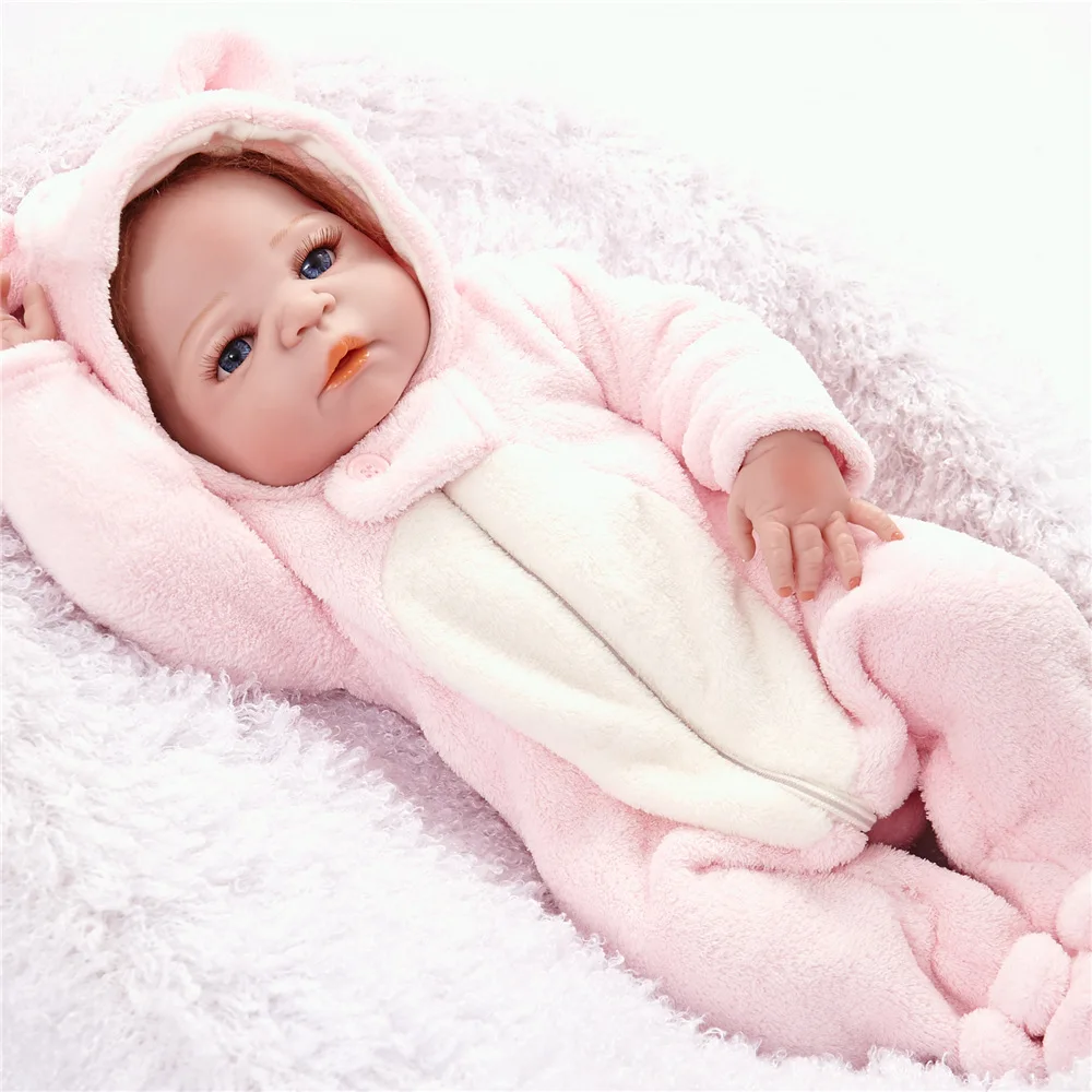 55 см полное Силиконовое боди Reborn Baby Doll игрушка Реалистичная новорожденная принцесса девочки младенец Кукла Малыш Brinquedos Bathe игрушки подарки