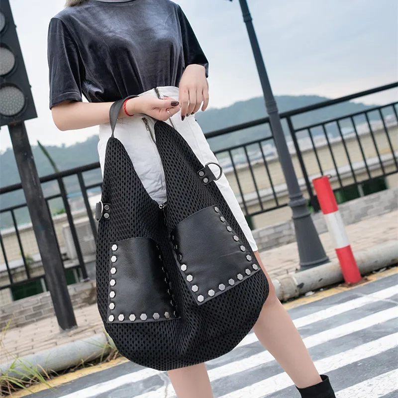 QINRANGUIO bolso de hombro para mujer 2019 nuevo diseño bolso de mujer Patchwork de cuero genuino bolsos de bandolera para mujer bolsos de cuero - 1