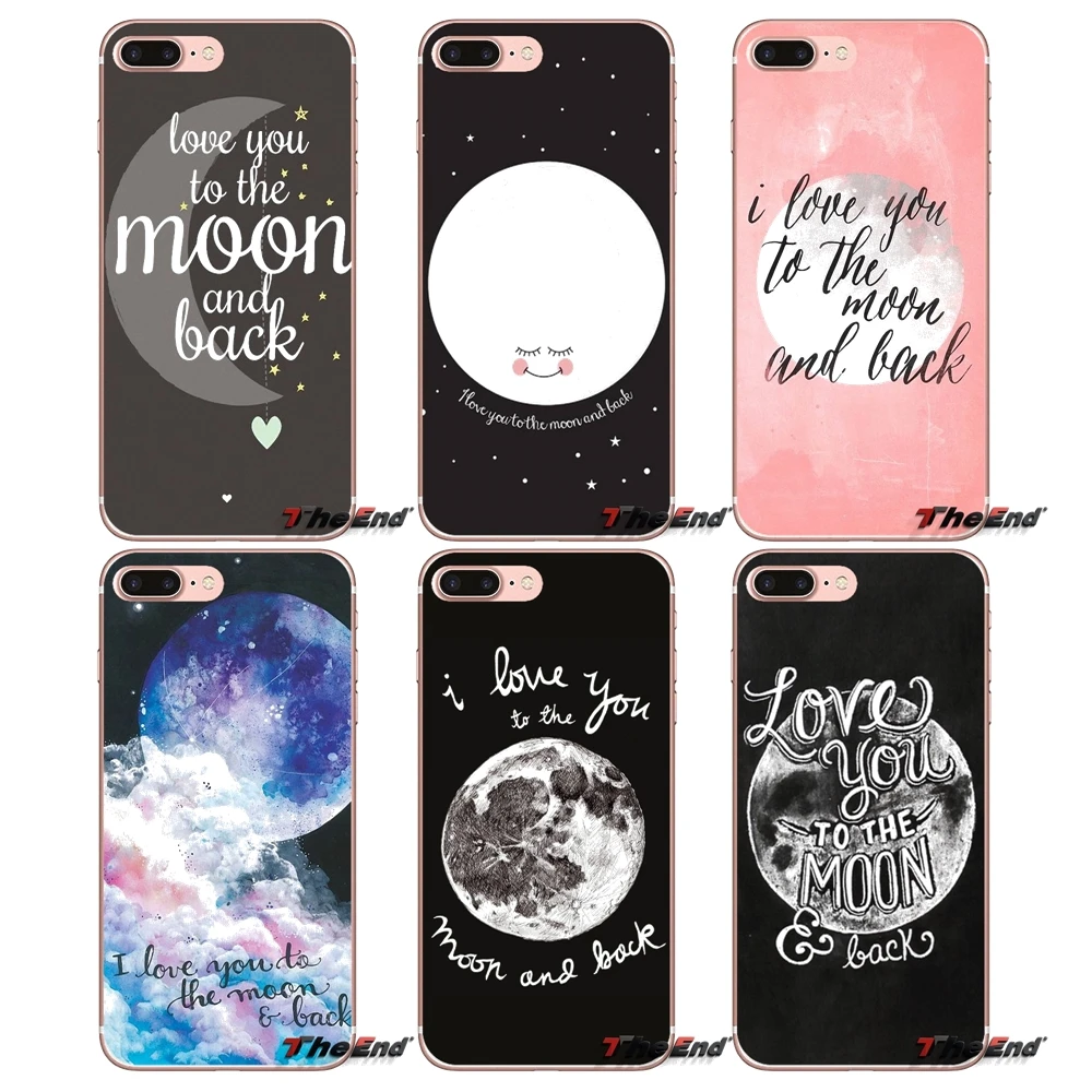 

For iPhone X 4 4S 5 5S 5C SE 6 6S 7 8 Plus Samsung Galaxy J1 J3 J5 J7 A3 A5 2016 2017 I Love You To The Moon And Back Soft Case