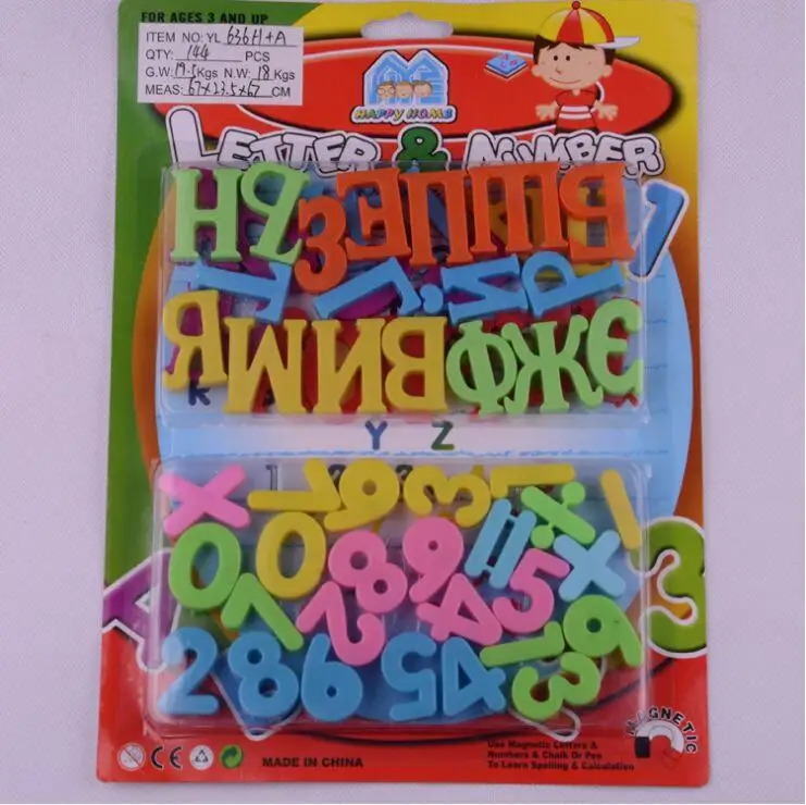 High Quality 48 pieces Russian Alphabet Letters&ampNumber Fridge Magnets Plastic toys Child Education Toy free shipping | Игрушки и