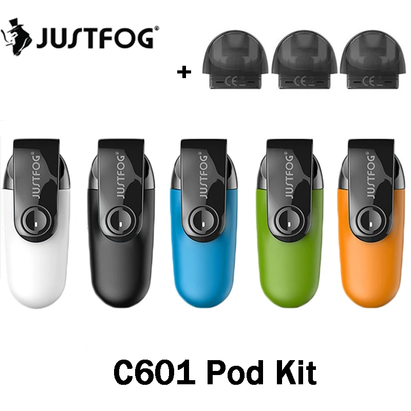 

Original JUSTFOG C601 Pod Kit with 650mAh C601 Battery and Refillable 1.7ML C601 POD Tank Electronic Cigarette Mini Kit Vape