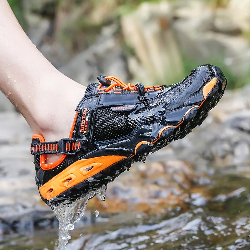 HUMTTO Men's Upstream Shoes Outdoor Trekking Wading Aqua Shoes Breathable Mesh Quick drying Waterproof Sneakers HUMTTO Men's Upstream Shoes Outdoor Trekking Wading Aqua Shoes Breathable Mesh Quick drying Waterproof Sneakers