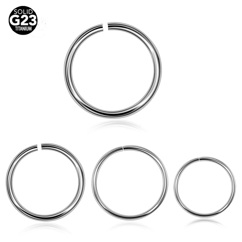 

1PC G23 Titanium Seamless Segment Rings Nose Hoop Piercing Rings Ear Cartiliage Tragus Jewelry Body Pircings