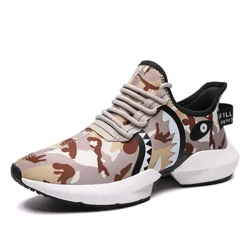 

Brand 2020 New Mesh Flyknit Men Shoes Casual Lightweight Breathable Comfortable Walking Male Sneakers Tenis Footwear