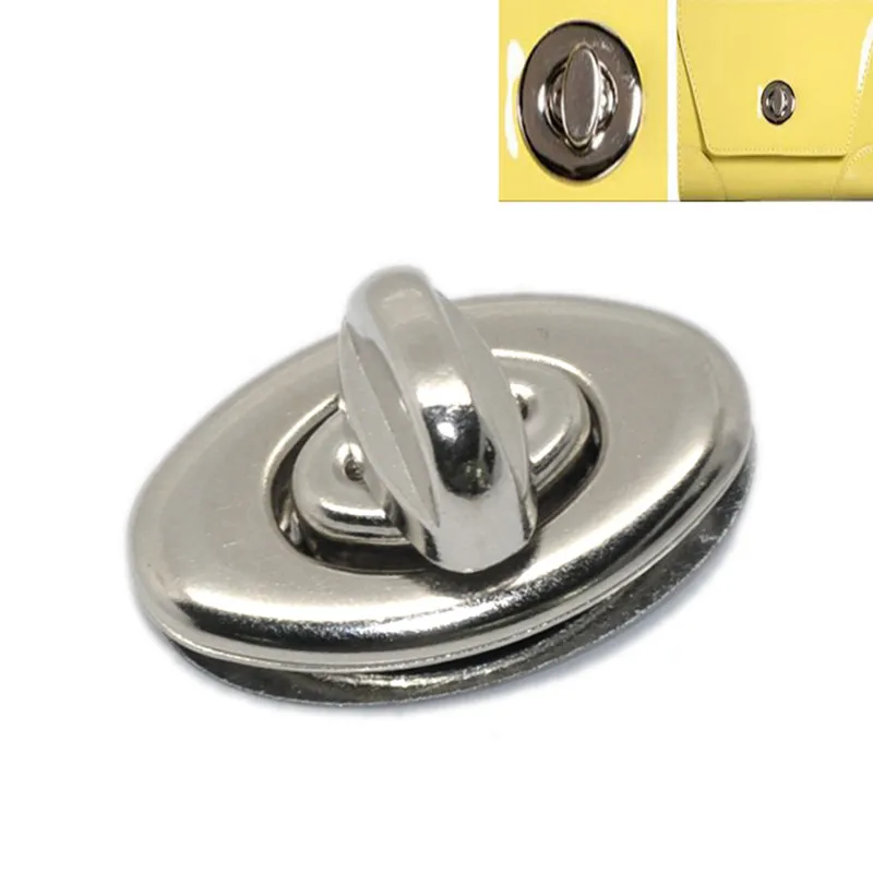 

100 Sets/lot Wholesale Silver Tone Oval Purse Twist Turn Lock DIY Coin Purse Bag Clasps 3.5x3.3cm(1 3/8"x1 2/8")