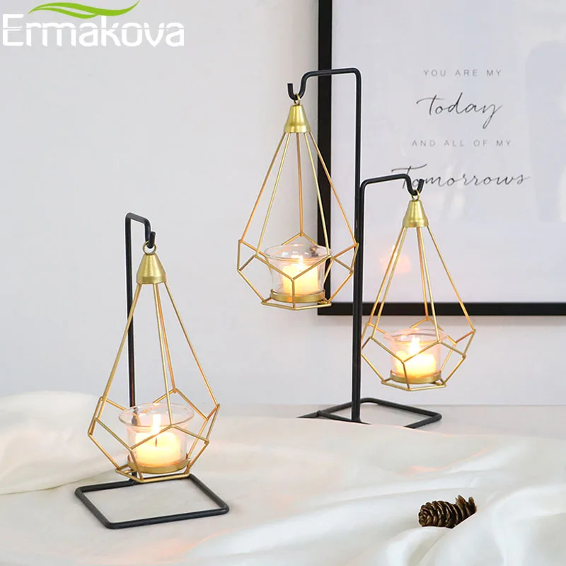 

ERMAKOVA Nordic Style Modern Candle Holder Hanging Candlelight Romantic Dinner Wedding Shop Restaurant Cafe Home Decor