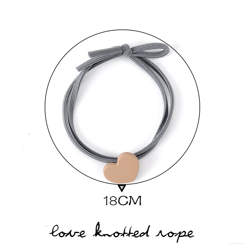Love models knotted rope girl pure hair accessories Korean version of the color hair ring ladies solid color hair band
