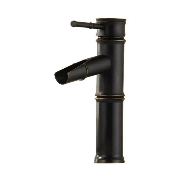 أسود مقبض الخيزران النفط مفروك النحاس واحدة حوض خلاط صنبور الحمام الغرور Chg030 أسود مقبض الخيزران النفط مفروك النحاس واحدة حوض خلاط صنبور الحمام الغرور Chg030