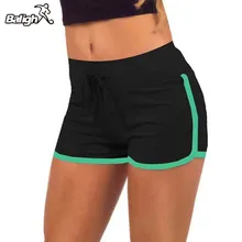 Для женщин спортивные шорты для йоги тренировки Фитнес спортивные шорты для бега хлопок Высокая Талия тренажерный зал Велоспорт спортивные короткие Feminino Plus Размеры