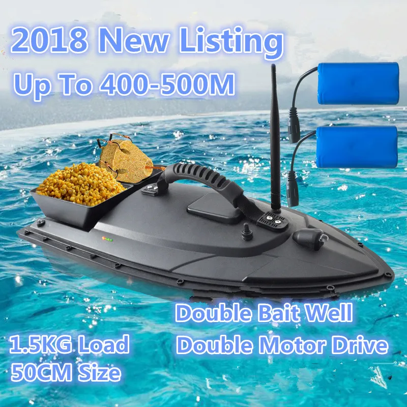 

Free Bag Remote Control Fish Boat Model 2.4G 5200MAH 500M Fast Electric RC Carp Fishing delivery Bait Boat Add Extra Battery