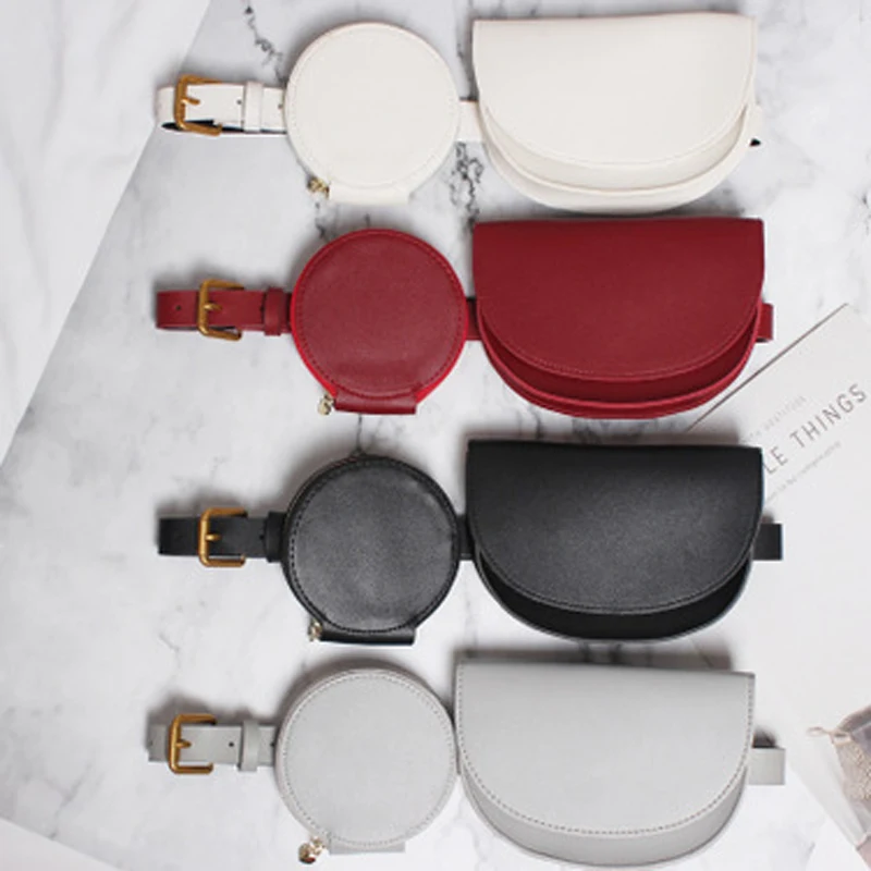 

Leather Waist Bag Women Fanny Pack Designer Belt Bag Luxury Coin Purse Ladies/ Female Phone Pouch Money Bag Waist Packs Fashion