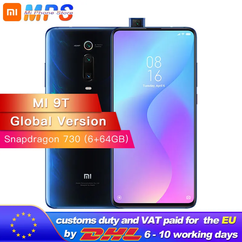 Глобальная версия mi 9T (Red K20) 6GB ram 64GB Смартфон Snapdragon 730 Octa Core 4000mAh всплывающая задняя