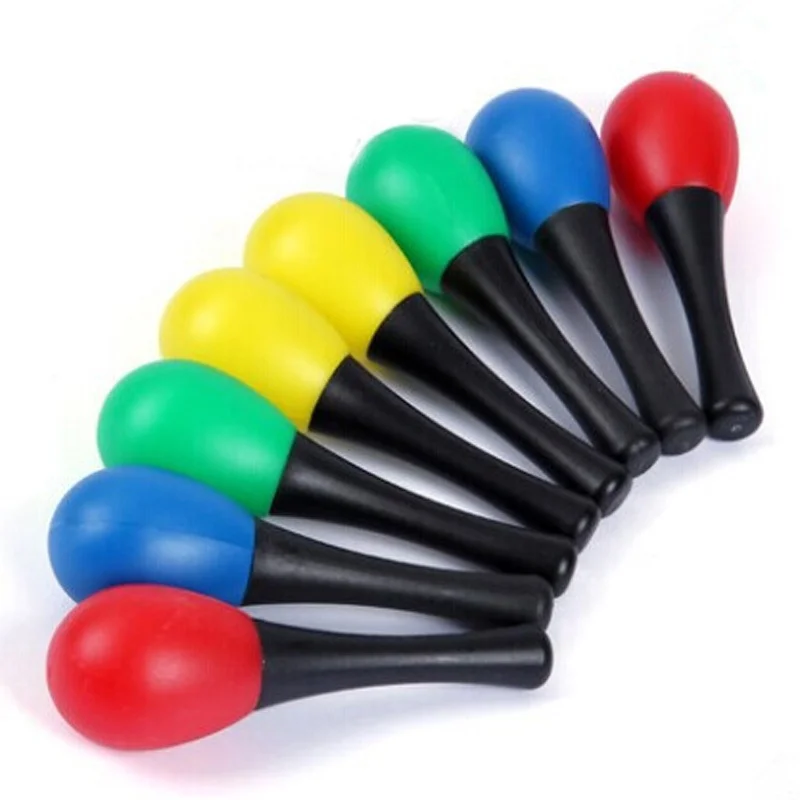 2 x Kids Baby Plastic Sand Hammers Rattles Sound Toy Instrument