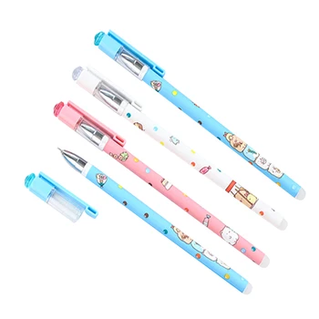 

24pcs/lot Cute Gifts for Kids Tuanzi Family Series 0.5mm Blue Ink Full Needle Tube Erasable Neutral Pen School Office Supply