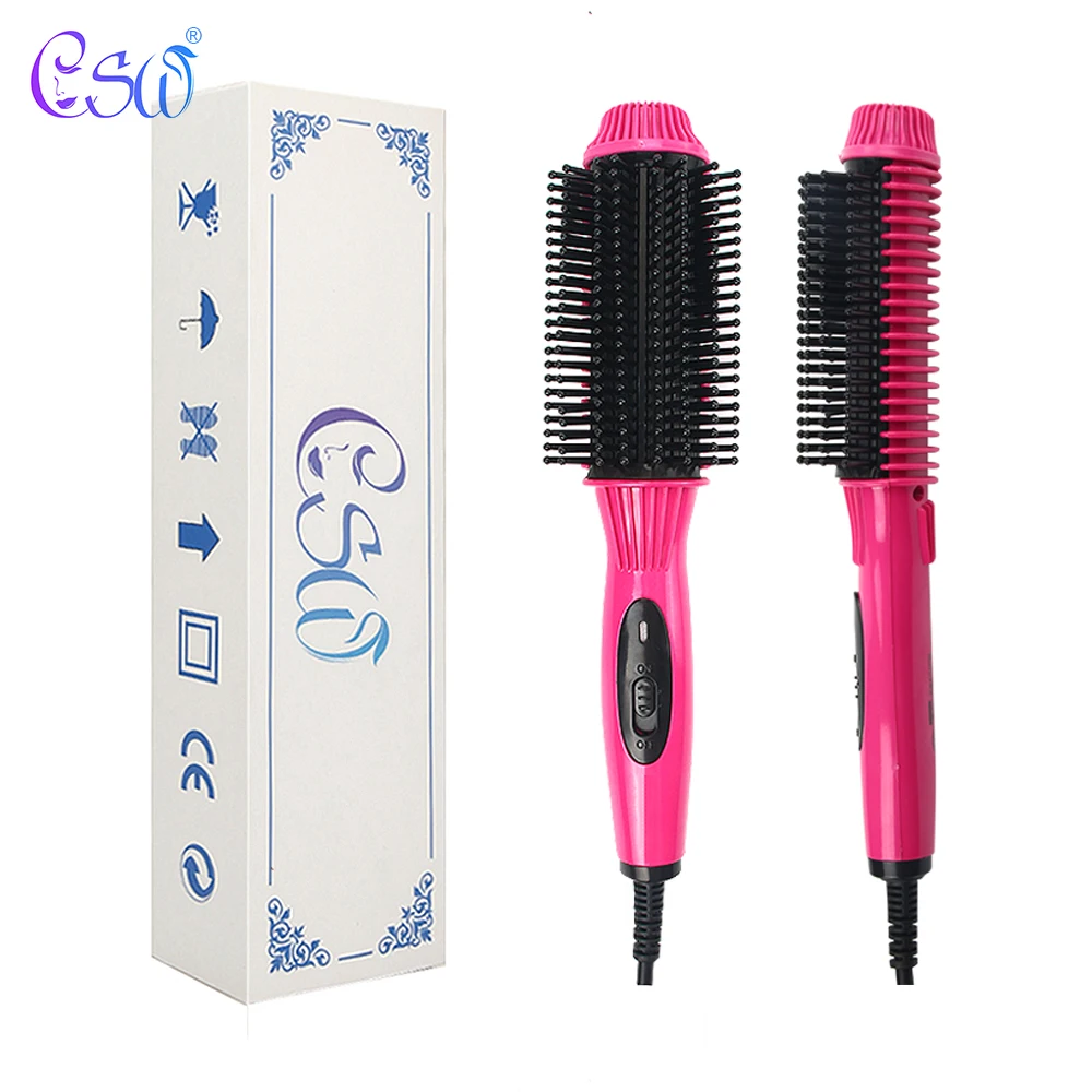 

CSW Two-In-One Multifunctional Electric Hair Straightener Comb Hair Curler Anti-scald Flat Iron Straightening Brush Curling Tool