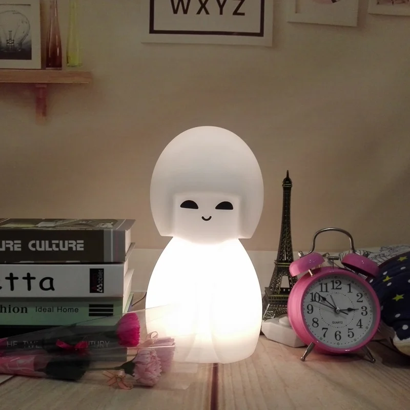 

Japan Led Night Light Home Desk Lamp Decoration Solar Lustre Ornaments Crafts Gifts Cartoon Table Lamp Kokeshi Doll Led Light