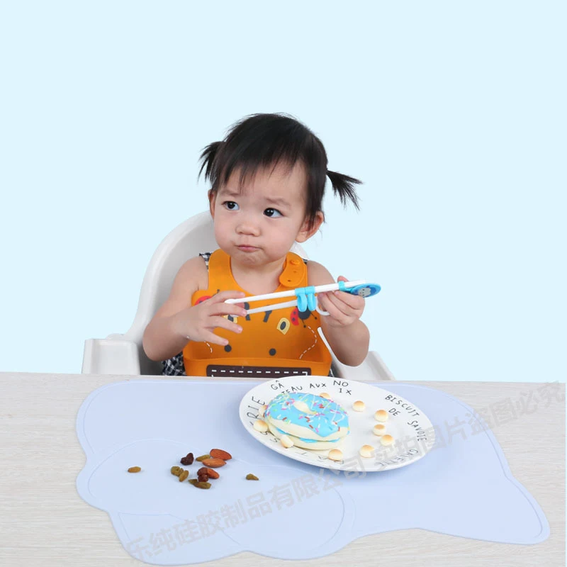 Высококачественная силиконовая тарелка для кормления детей, коврик для кормления, столовая посуда, столовая тарелка, 4 цвета