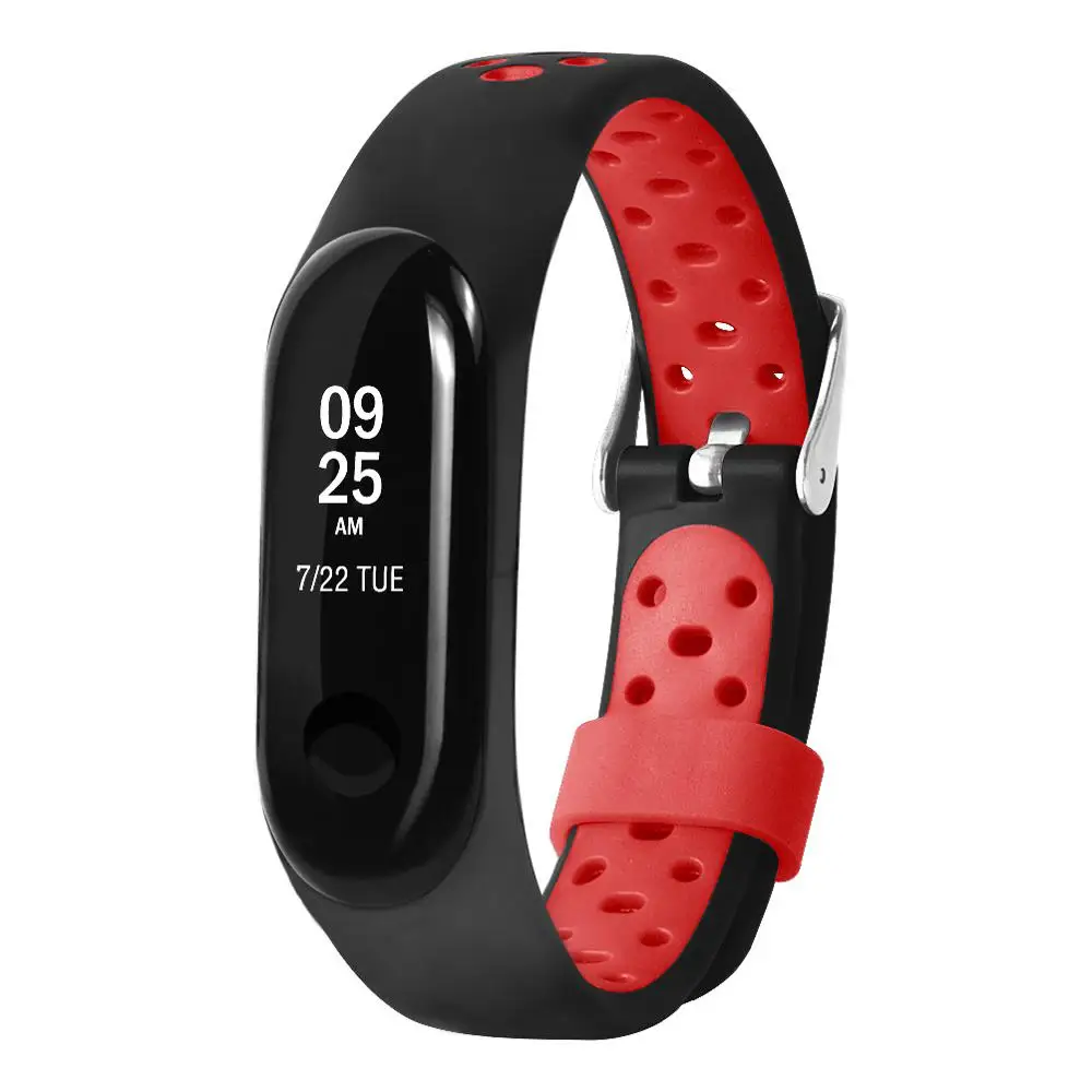 Сменный силиконовый ремешок на запястье совместимый с Xiaomi Mi Band 3 Xaomi Xiomi MiBand Band3