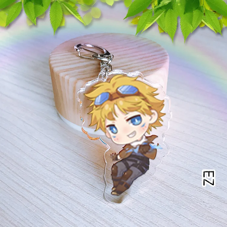 Liga de Leyendas llavero de acrílico LOL Soraka Lee pecado Jinx ashe divertido lindo colgante accesorio de joyería de Chaveiro Llaveros Regalos