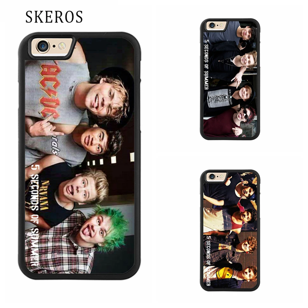 SKEROS 5sos 5 seconds of summer четыре ребята Обложка для изображения чехол iPhone X 4 4S 5S 6 6s 7 8 plus #