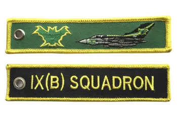 

IX B Squadron RAF Marham Type Tornado Keyring Embroidered Keychain