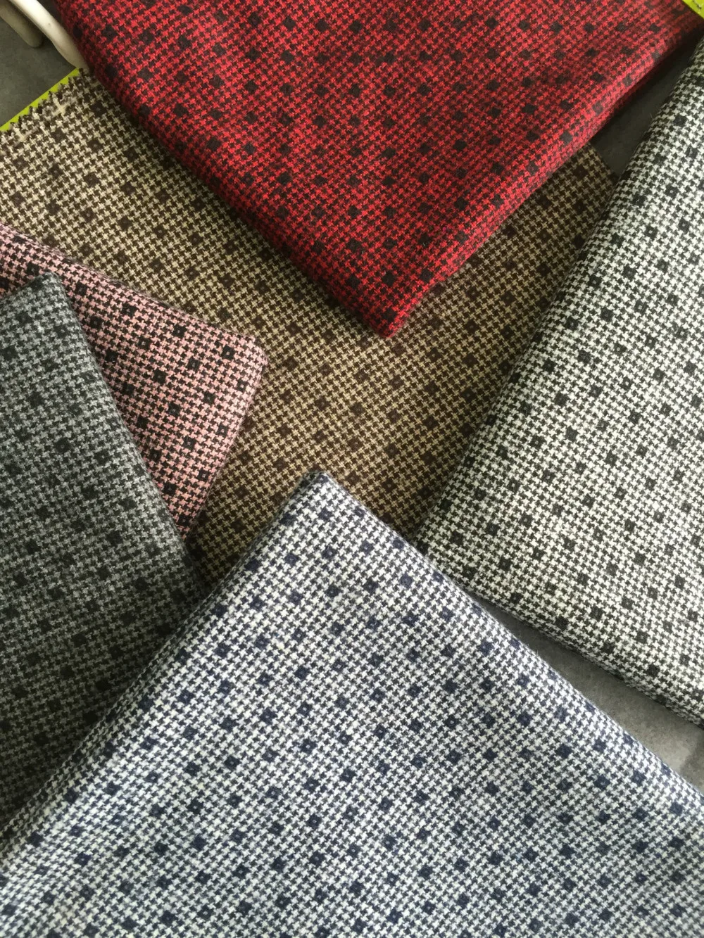 

Free ship check weaved tweed fabric 6 colors price for 1 meter