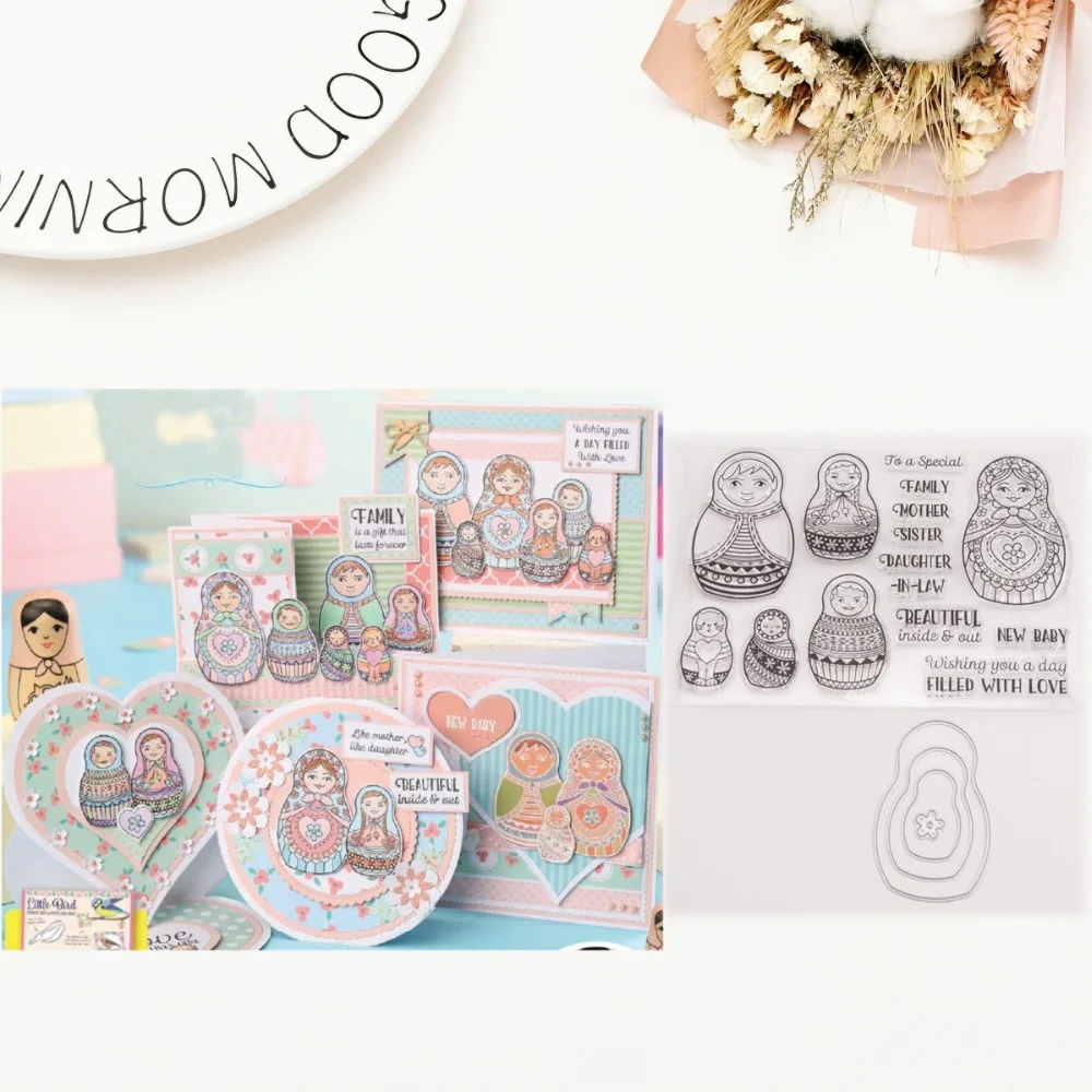 

Russian Doll Girls Metal Cutting Dies Stencils for DIY Scrapbooking Photo Album Decorative Embossing Paper Cards Making