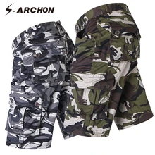 S. ARCHON новые летние камуфляжные тактические шорты мужские хлопковые военные солдатские карго шорты камуфляжные повседневные мужские брюки до колен