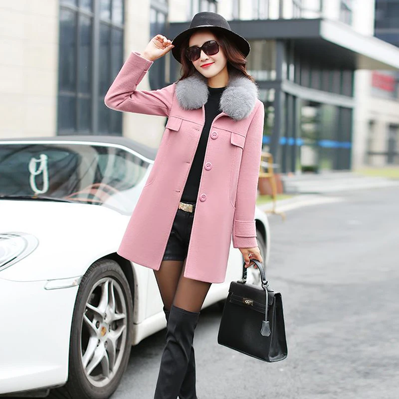 manteau hiver rose