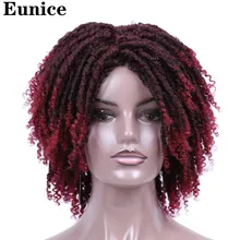 Короткие синтетические парики для женщин Eunice Hair 14 ' Мягкие дреды парик для волос Ombre Black