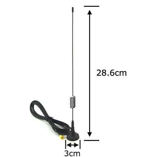 GPRS GSM Antenna 7dbi-8dbi 900/1800MHz Magnetic base SMA Plug Crimp RG174 Cable 3M 10 pieces