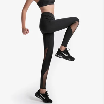 

High Elastic Sport Pants Women Sport Leggings Slim Running Sportswear Solid Ladies Quick Dry Mesh Training Fitness Trousers