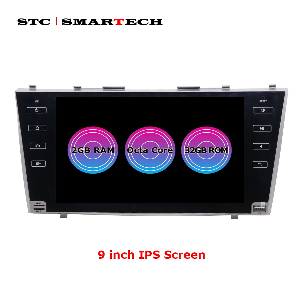

SMARTECH 2 Din 9 inch IPS Screen For Toyota Camry Car Radio Audio GPS Navigation System Octa Core Android 8.1.0 2GB RAM 32GB ROM