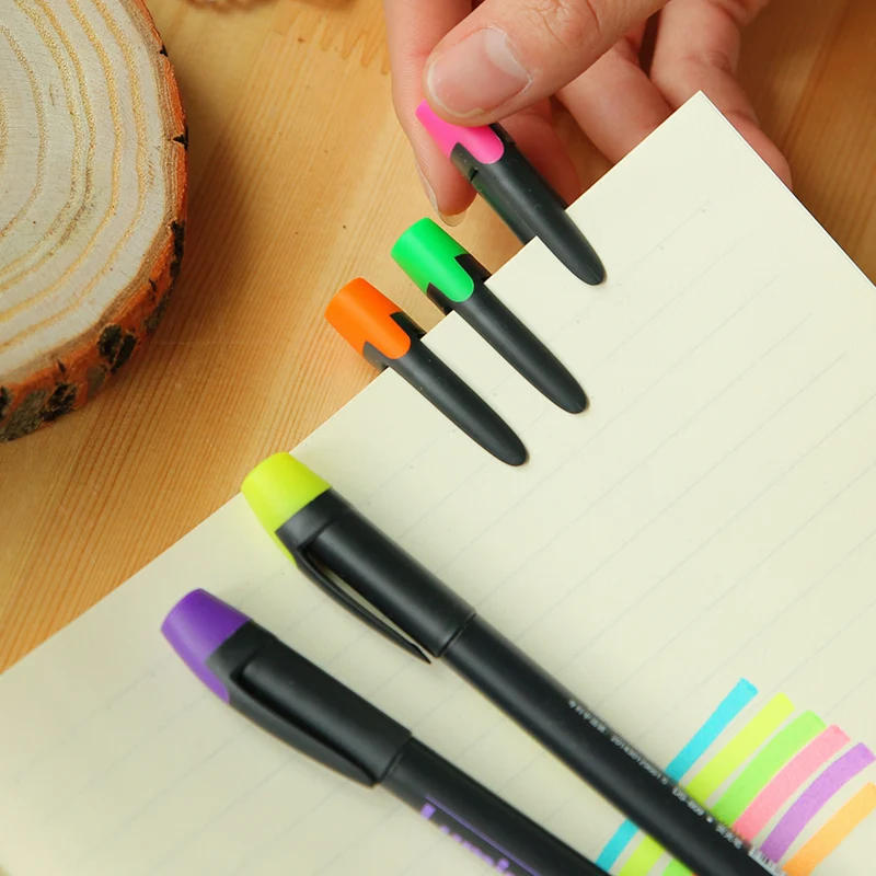 Эскизные маркеры выделители ручка 6 цветов 6 шт цветные ручки офисные школьные письменные принадлежности