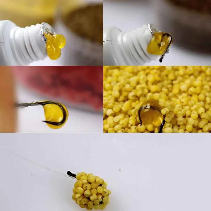 5 Bottle Fishing Bait Glue For Nymphs Maggots Rices Small Pellets etc