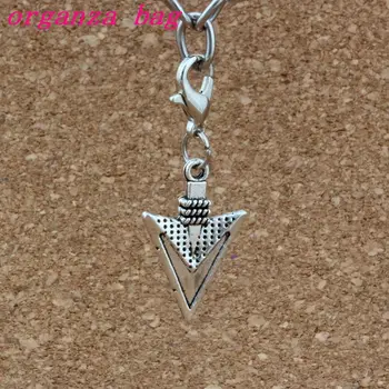 

100pcs Zinc alloy Arrow Floating Lobster Clasps Charm Beads Fit Charm Bracelet DIY Jewelry 15x37mm A-412b