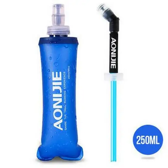 AONIJIE Foldable TPU Soft Long Straw Water Bottle Kettle Travel Outdoor Sport Camping Hiking