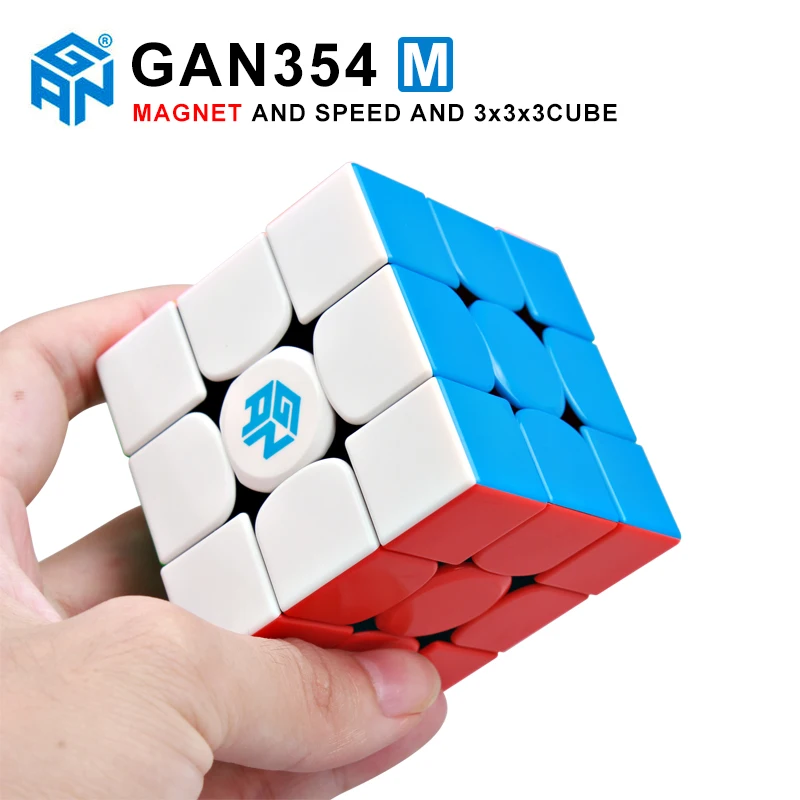 Gan354 м 3x3x3 волшебных магнитных Скорость куб Stickerless Ган 354 Профессиональный магниты головоломки Скорость куб развивающая игрушка для малыша Gans