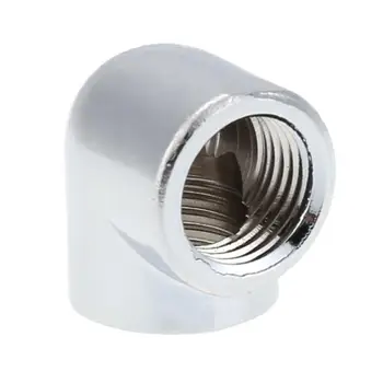 

1pcs 90 Degree G1/4 Dual Inner Thread Tube Hose Converter Connector Elbow for cpu cooler Computer PC Water Cooling System