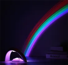 Incrível Colorido LED Rainbow Light Bebê Crianças Crianças Criança Quarto Romântico a Luz da Noite de Natal Da Lâmpada Do Projetor para Dormir