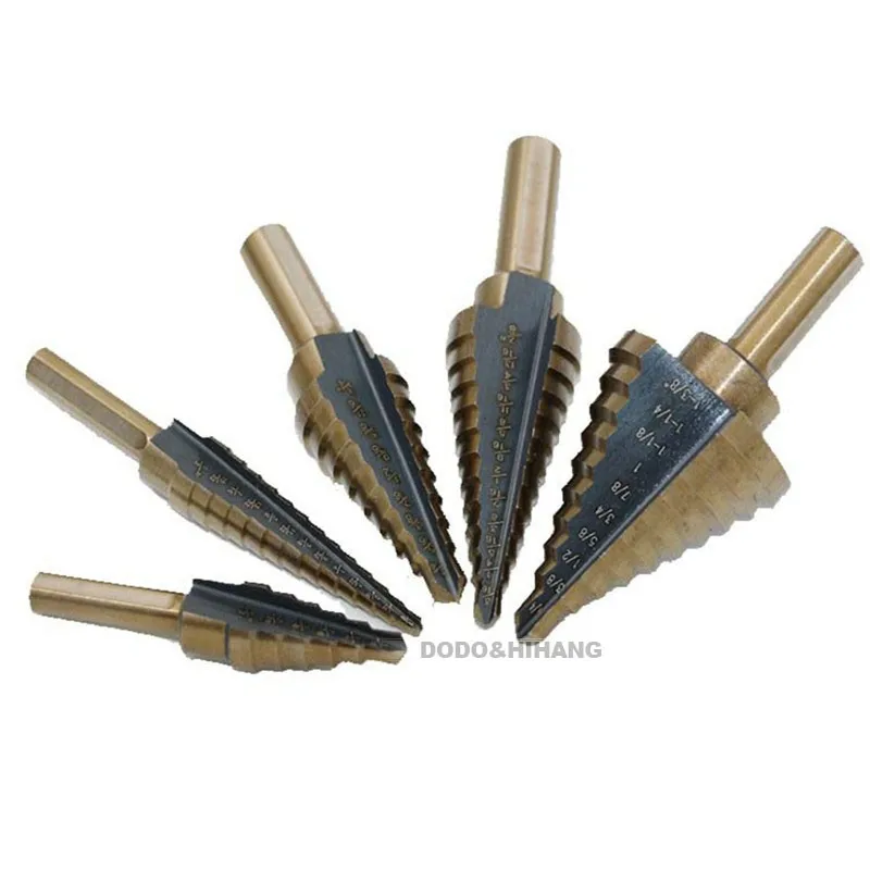 5pcs-step-cone-drill-set-of-drill-bits-for-metal-toolbox-Hole-Cutters-power-cones-HSS (2) 